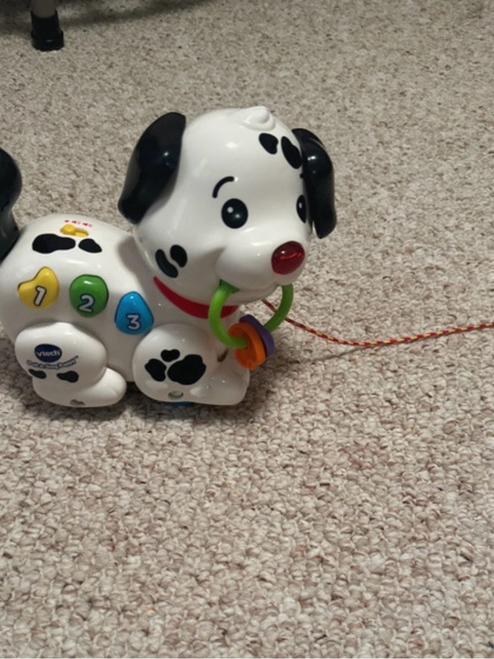 VTech White & Black Dalmatian Pull-Along Learning Puppy - Interactive Buttons